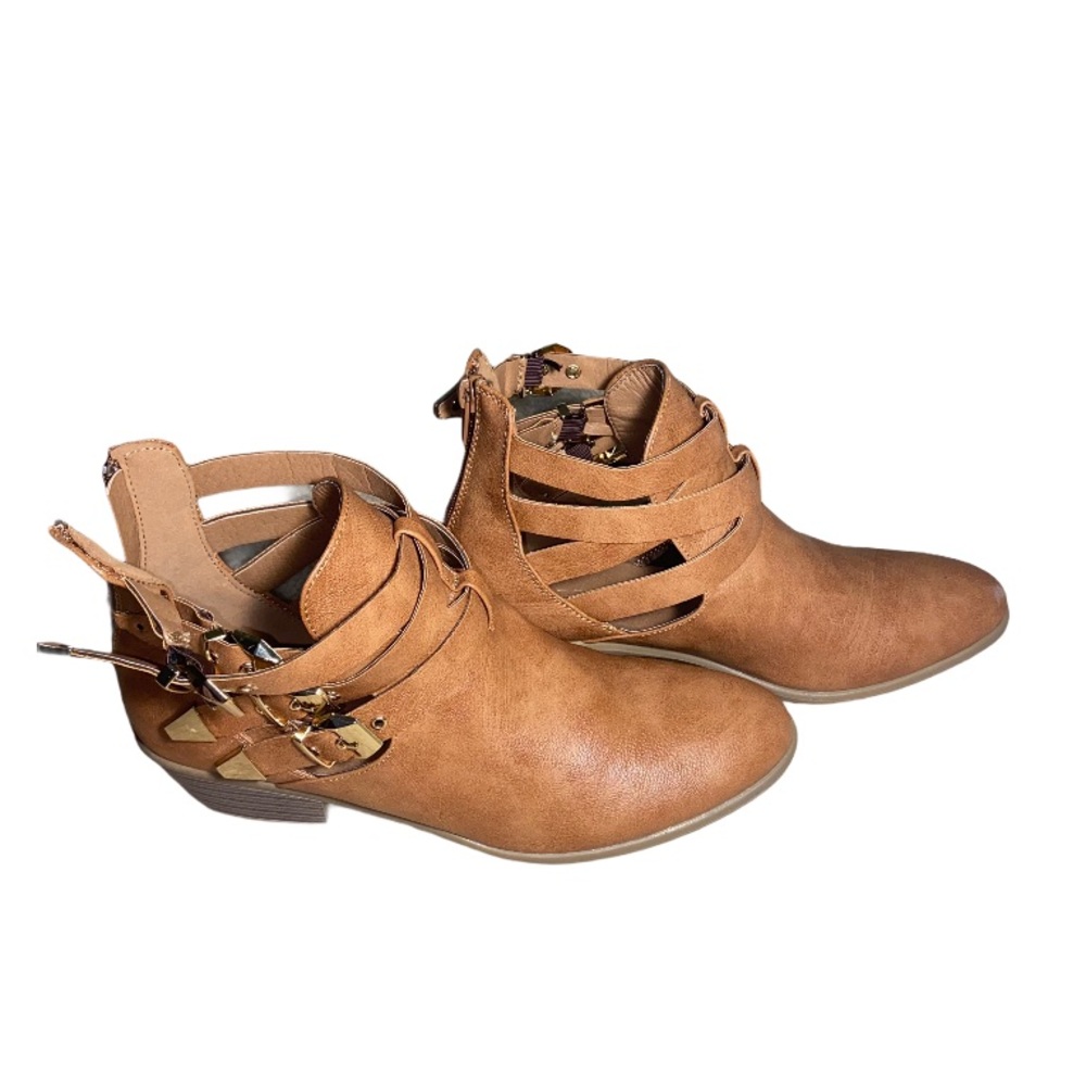 Wild Diva Lounge Leather Ankle Boots